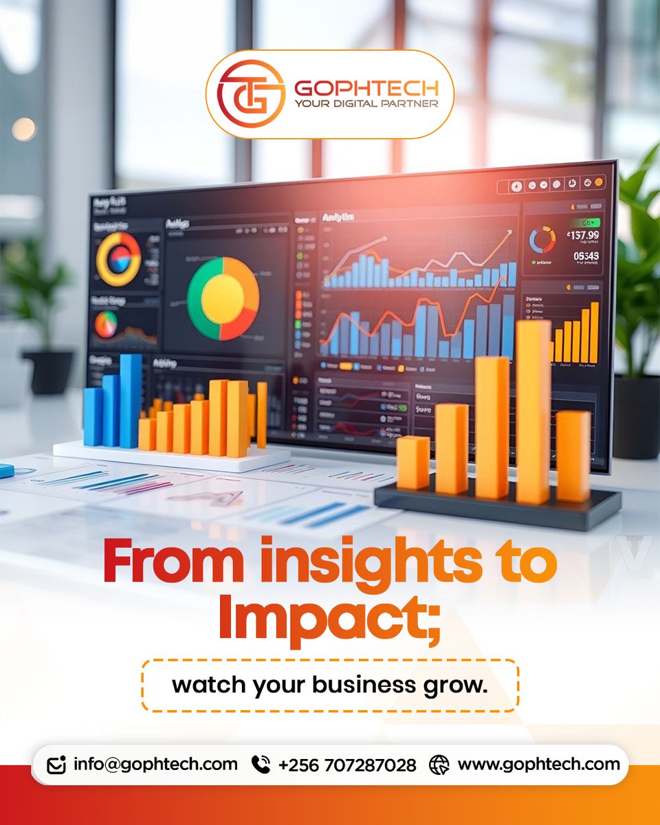 GophTech's tweet image. 📊 Insights → 📈 Impact → 🚀 Growth
We empower businesses with data-driven insights that lead to measurable impact and sustainable Growth, That’s how smart businesses win.
  info@gophtech.com
 gophtech.com
 +256 707287028 
#MarketingExperts #Analytics #GrowthStrategy