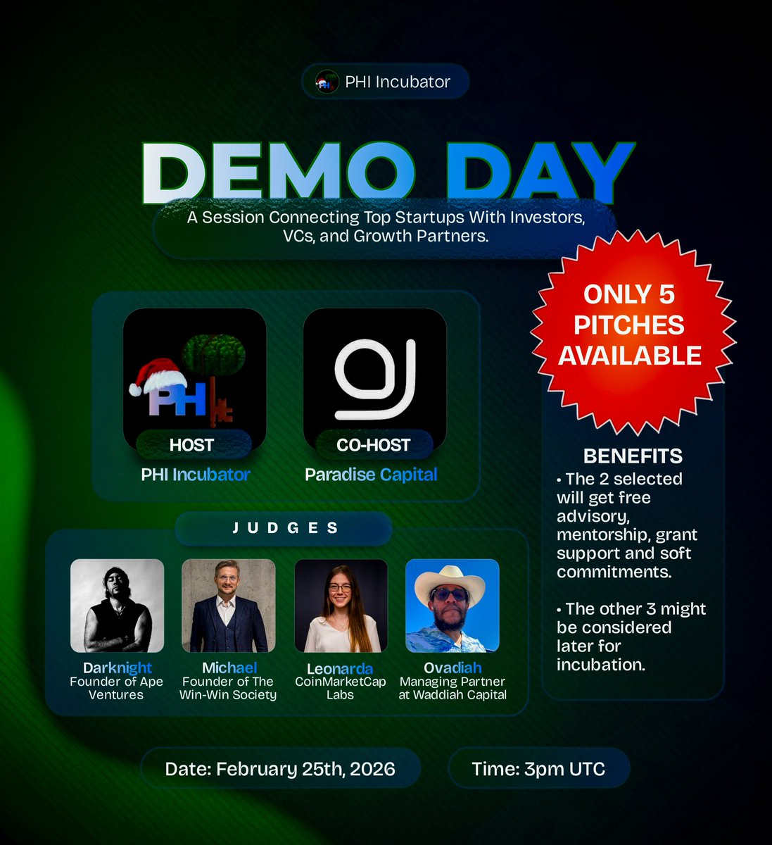 PHI incubator tweet media