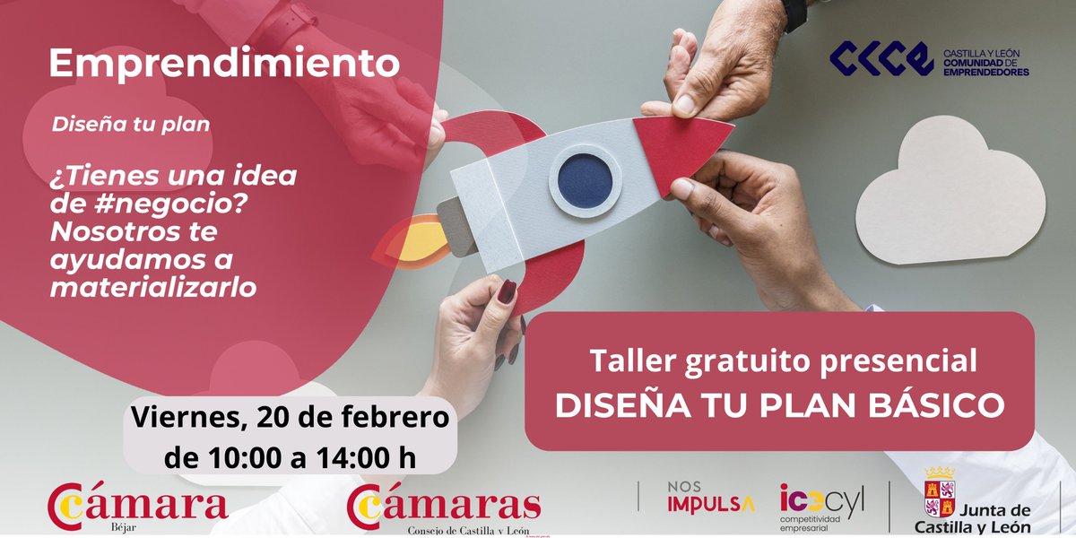 🎓 ¡Te enseñamos el contenido de tu plan de empresa! Ven al taller presencial 'Diseña tu Plan básico'.
📆20/02
⏰10:00 hs.
Programa de #Emprendimiento GRATUITO financiado por <a href="/empresasjcyl/">Competitividad Empresarial JCyL</a>.
Información e inscripción en <a href="/camaradebejar/">CAMARA DE COMERCIO DE BEJAR</a> 👇🏼
☎️923400610📩camarabejar@camarabejar.com