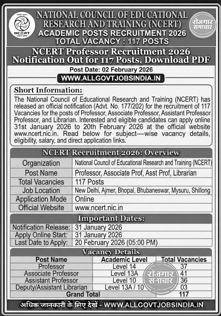 GovtJobsAlert4u's tweet photo. NCTE Professor Recruitment 2026 is out! Apply now for latest teaching vacancies. 

#NCTE #ProfessorJobs #GovtJobs https://t.co/OyZ7yfEBj8