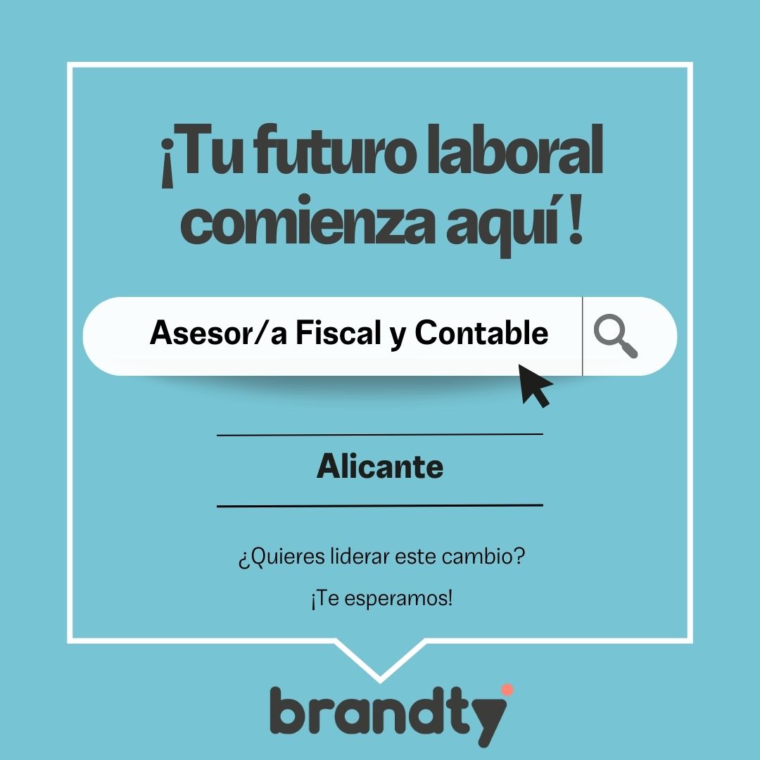 #BrandtyTime! 🚀

¡Tu próxima oportunidad como Asesor/a Fiscal y Contable está aquí! 🌟 Si tienes experiencia en asesorías y contabilidad, ¡esta es tu gran oportunidad! Aplica ahora: empleo.brandtyempleo.es/asesor-a-fisca…
👉 Comparte.

#Brandty #Empleo #OportunidadLaboral #Talento