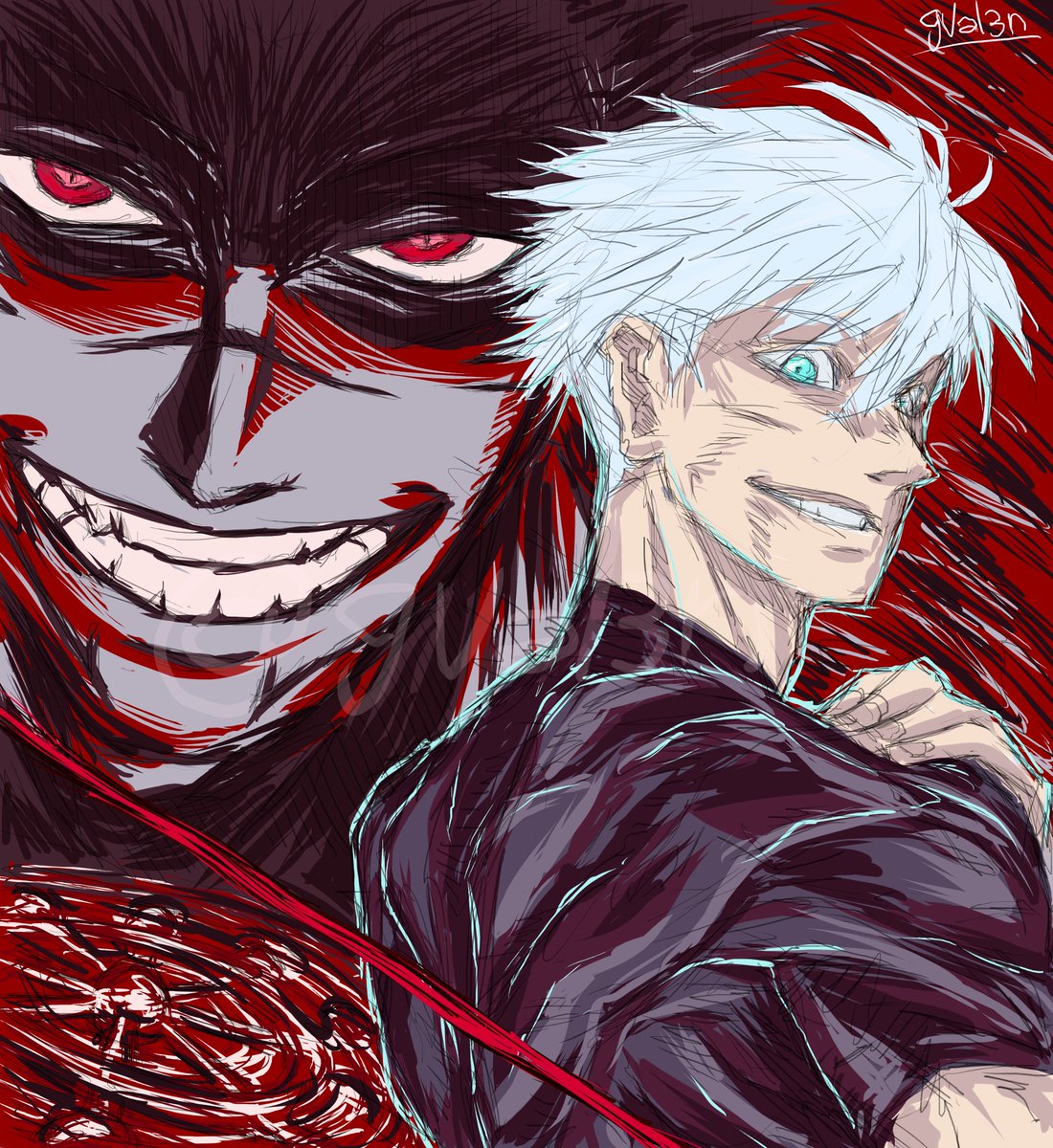 gval3n's tweet photo. "Nah, i'd win"
#myart #JujutsuKaisen #GojoSatoru #sukuna https://t.co/21hQtIQCXe