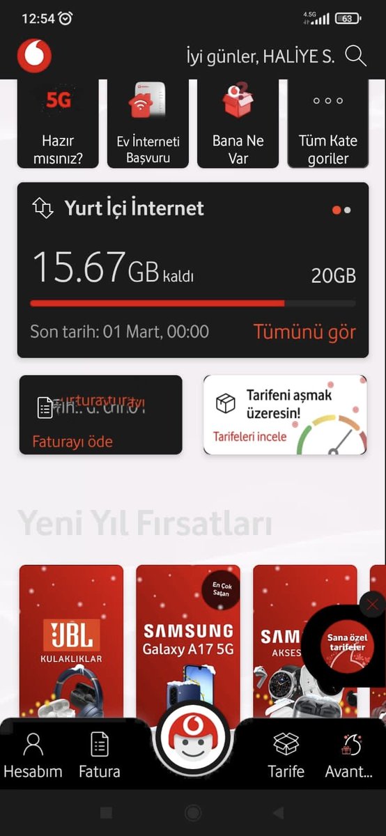 isaninki's tweet photo. Tarife mi aşmak uzereymisim. Neden insanları yanıltıyorsunuz? @VodafoneDestek https://t.co/F6PS3avrCr
