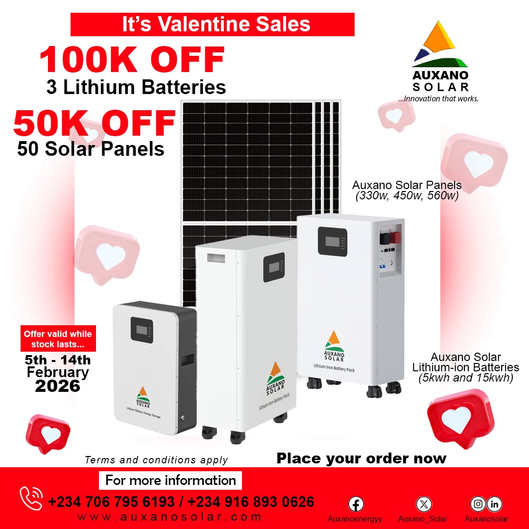 auxano_solar's tweet photo. This Valentine, show love to your wallet ❤️
Don’t miss our solar promo limited time only!
Enjoy reliable power, reduced energy costs, and long-term savings with solar solutions designed to keep your home or business running without stress. https://t.co/aiWAO3NjOM