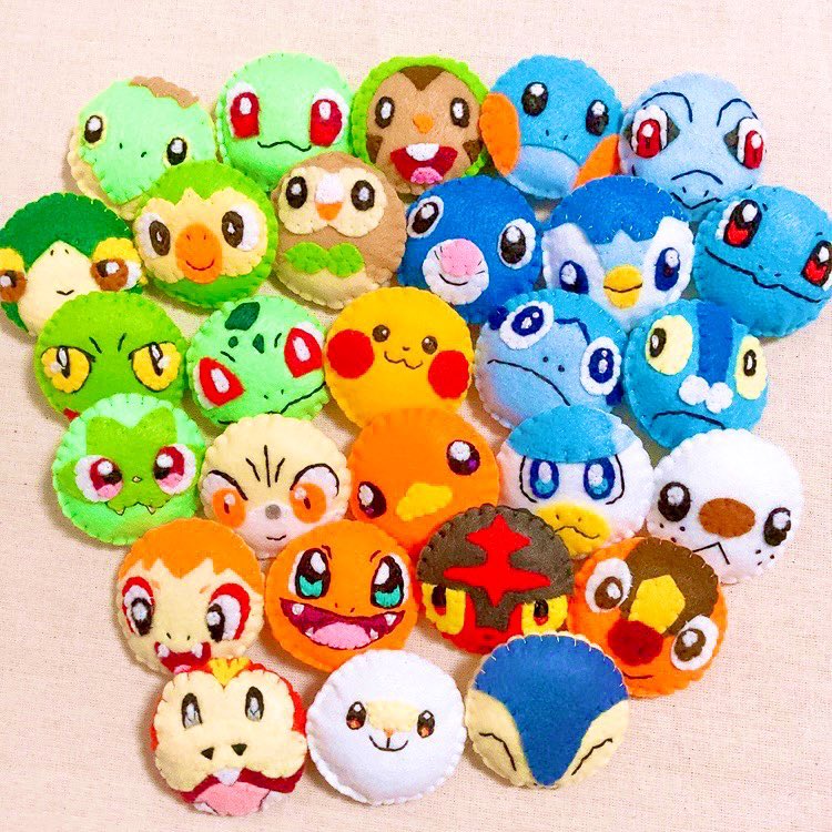 まん丸なポケモンの御三家たち💚🧡💙