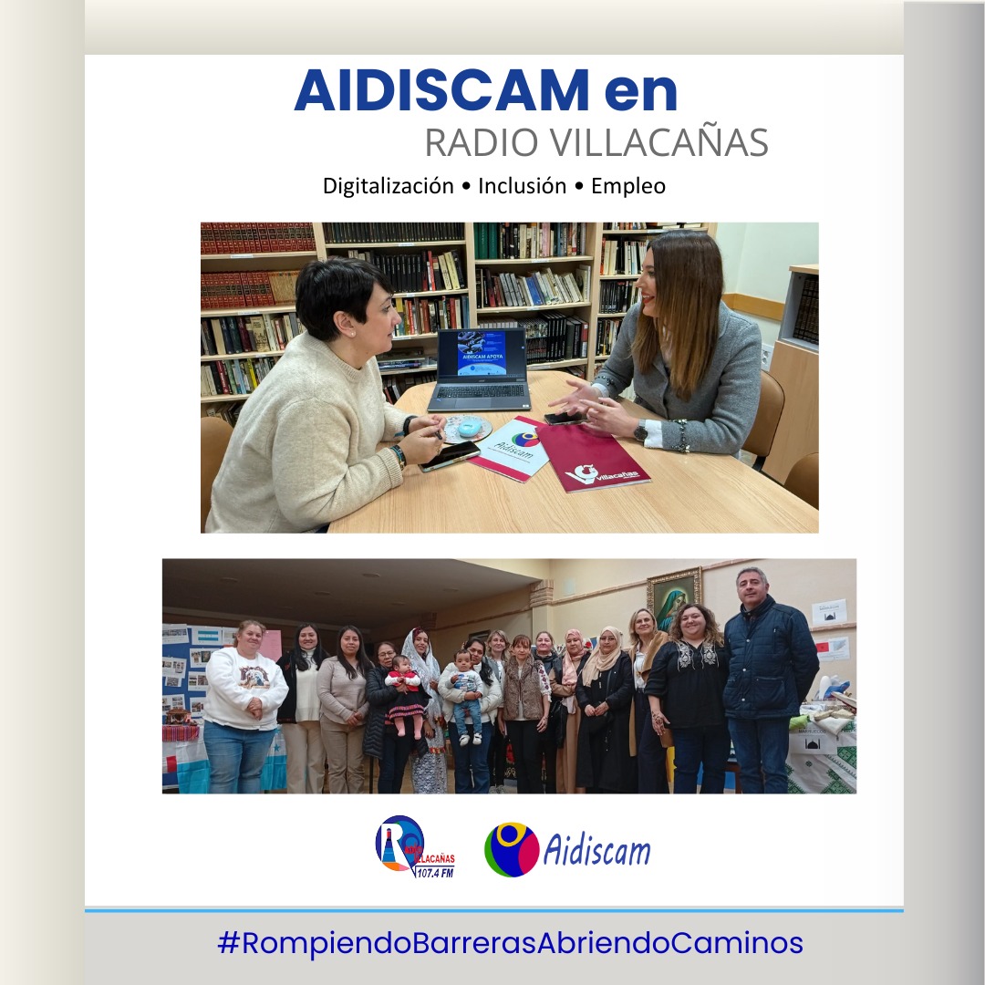 yer estuvimos en Radio Villacañas contando qué es AIDISCAM, nuestros proyectos de apoyo, inclusión y digitalización para el empleo 💙

🎧 Escúchanos aquí:
radiovillacañas.es/a-la-carta/pue…

#AIDISCAM #Inclusión #Empleo #Digitalización #RompiendoBarrerasAbriendoCaminos