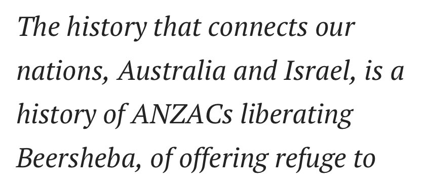 Today the Israeli President falsified history. In 1917, Beersheba was an Arab town in the Ottoman Empire. Later, the UN partition plan for British Palestine allocated it to a Palestinian State. Israel took it anyway, then depopulated the Palestinians