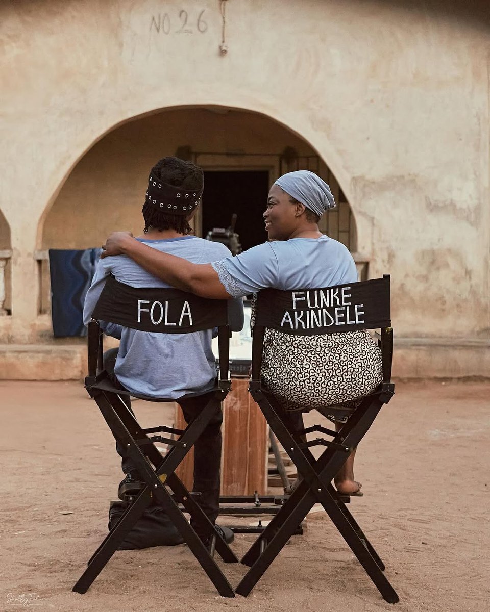 FOLA shares pictures on set with Funke Akindele