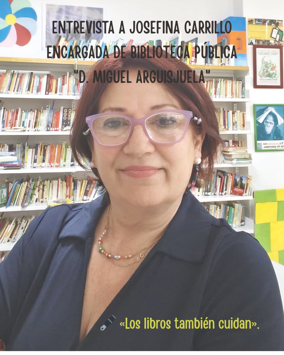 Entrevista a Josefina Carrillo encargada de Biblioteca Pública «D. Miguel Arguisjuela»

alquiblaweb.com/2026/02/09/ent…

#Alquibla #Bibliotecas #BibliotecasPublicas #CulturaRural #Lectura #Bibliotecarias #TheEuropeChallenge #InnovacionCultural #LecturaComoCuidado #BibliotecasVivas