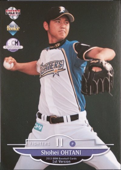 collectable_sub's tweet photo. バズっているので、

昨日調べていた、2013 BBM 1st Version 大谷翔平プロモカードの一覧とPSA鑑定枚数（TOTAL POP）を保存用に置いておきます。

208 SCM Promo (285)
208 SCM Promo Silver Facsimile （37）
KP2 Family Series 2013 （112）
SL07 Stadium Event Promo （119） https://t.co/7ol5UbPqXo