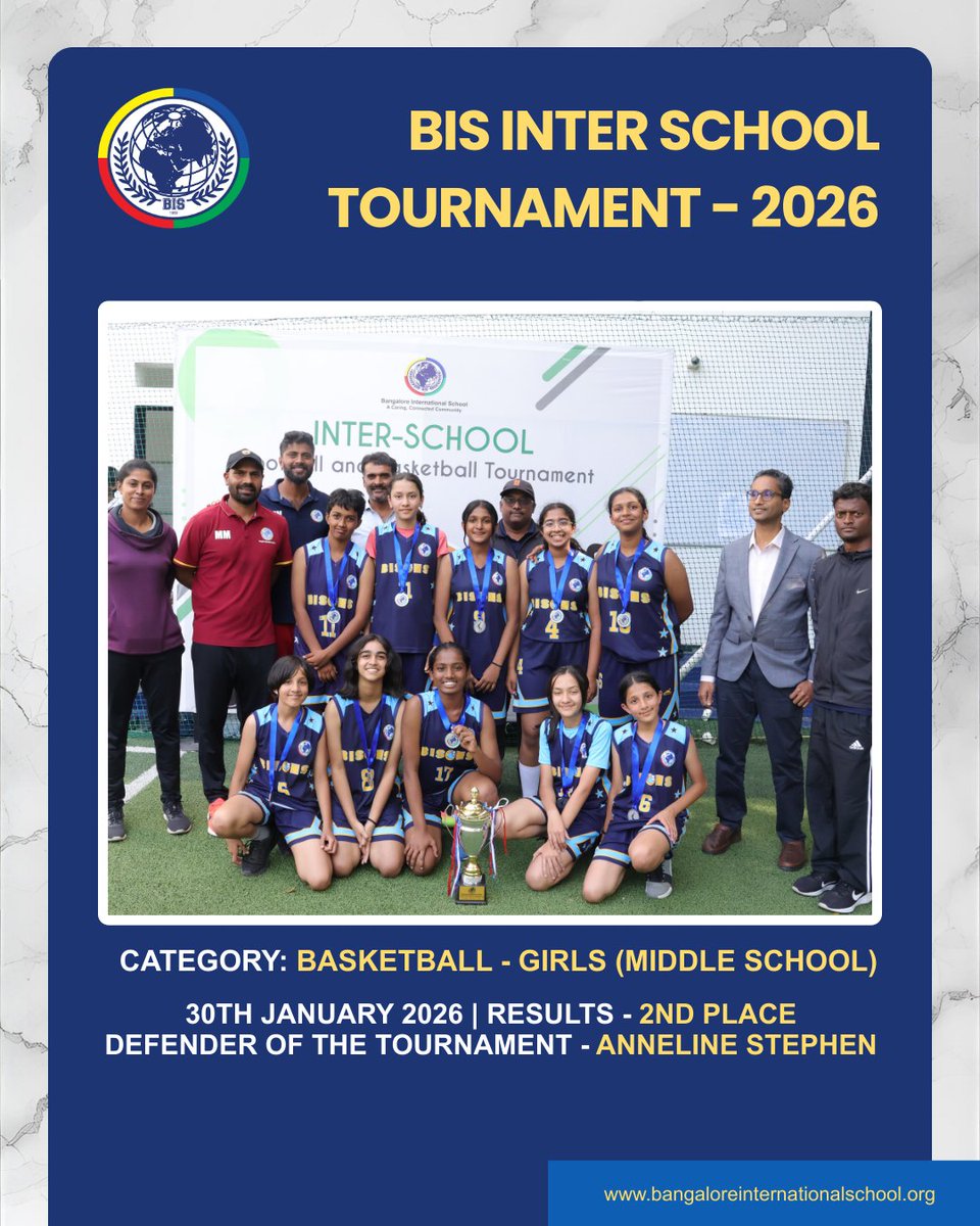 Our Bangalore International School teams delivered strong performances at the BIS Inter School Tournaments 2026, competing across football and basketball with focus, teamwork, and sportsmanship. Proud of our student-athletes and coaches.

#BISSports #InterSchoolTournaments