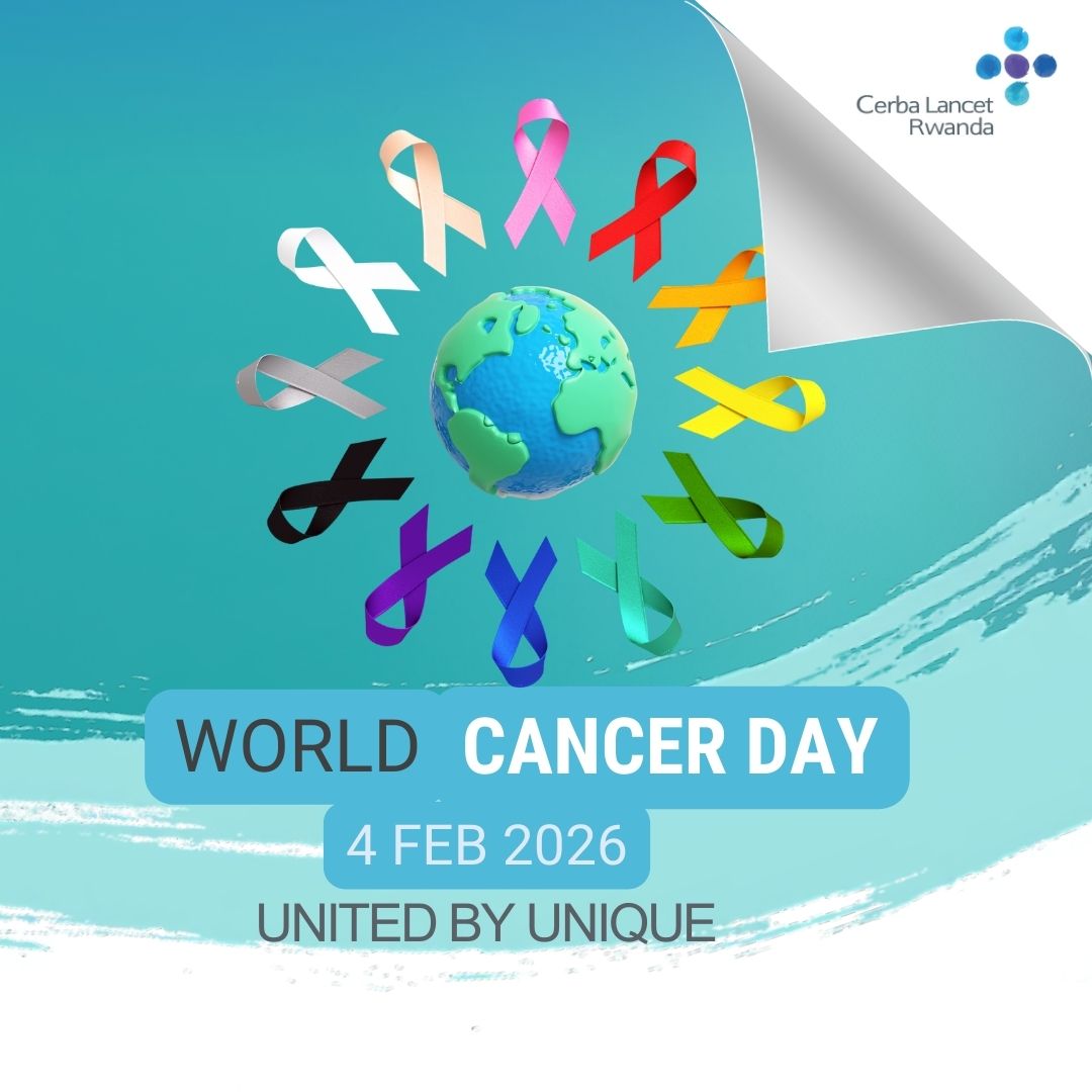 CLRwanda's tweet image. Throwback to World Cancer Day 2026 🌍🎗️
A powerful reminder that we are United by Unique, standing together in awareness, early detection, and hope. Every story matters, every life counts. Together, we continue the fight against cancer. #WorldCancerDay  #CerbaLancetRwanda