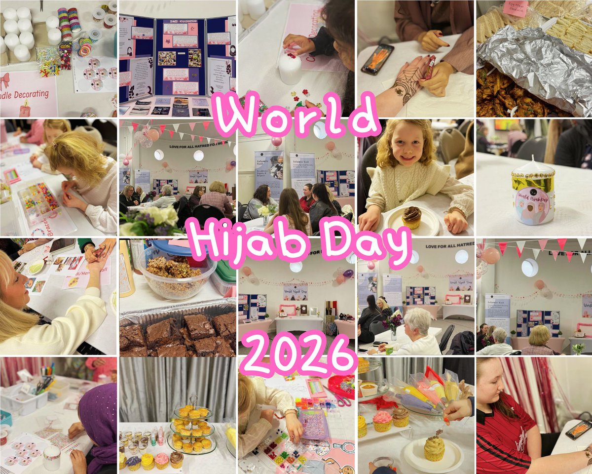 On Saturday, Lajna Glasgow North held their #WorldHijabDay event, in Baitur Rahman Mosque ☪️💕 It was a beautiful and relaxed afternoon by the Grace of God! Many thanks to our guests who enjoyed fun activities together and learning about the Islamic teaching of the Veil ✨🧁