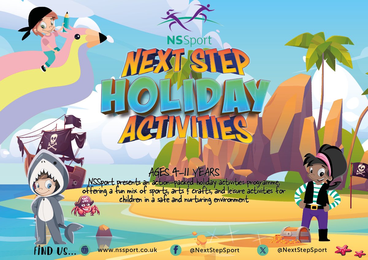 NextStepSport's tweet photo. ⚓Just ONE week to go until February Half Term! Our Treasure Island Holiday Activities are almost ready to set sail. Final spaces remaining at several venues – don’t let your little pirates miss out! Book at https://t.co/EKa27DAPyf https://t.co/HlDZMdRkcx