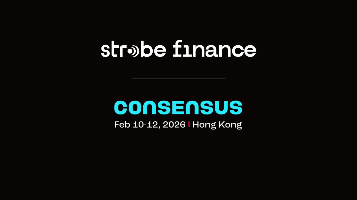 StrobeFinance's tweet photo. Consensus Hong Kong 2026 is kicking off this week.

The Strobe team will be around throughout the event and side events.

If you are in town and would like to connect, we would be happy to meet fellow builders, ecosystem partners, and community members! https://t.co/wOOpZlEKB1