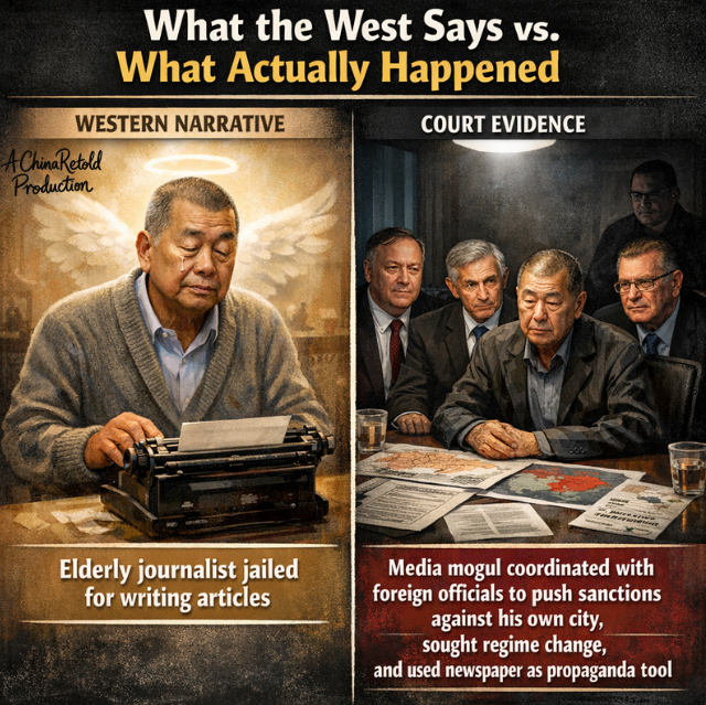 ChinaRetold's tweet photo. The Western media gives you the Hallmark movie version. The 47-page court verdict gives you the reality. Same person, very different story. 📖 https://t.co/aKlMdD9Wir