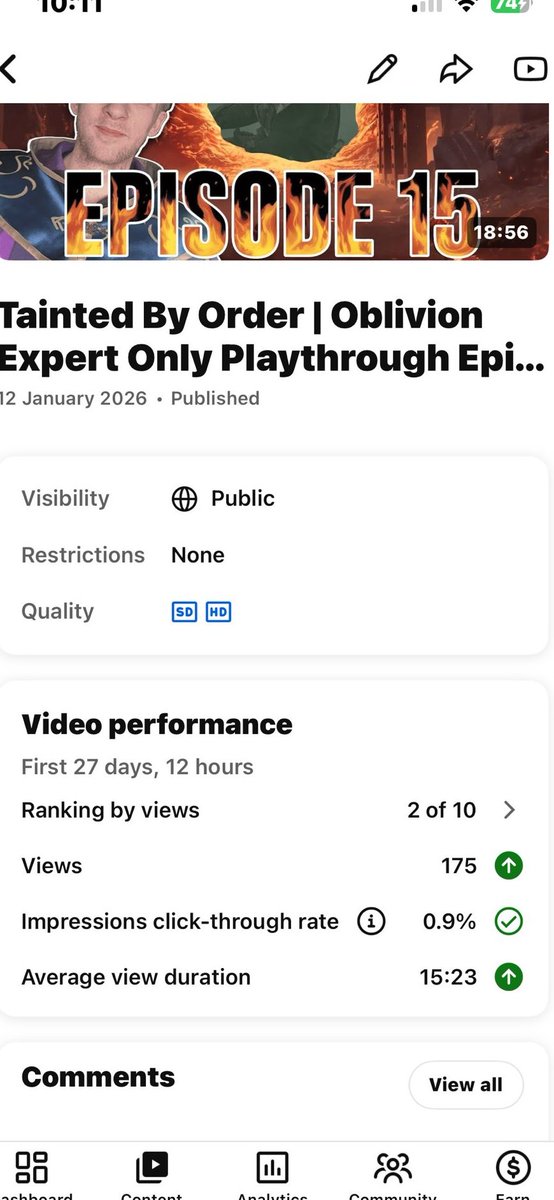 JDKGaming7's tweet photo. A 15 minute watch time on an episode of my series, with it being only a 19 minute video, shows that it's the most entertaining playthrough on YouTube ;) 

Here's the channel:
https://t.co/hKDaUoxsDE https://t.co/ogumXqRXvA