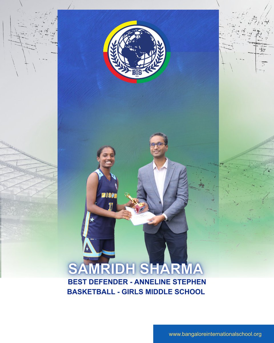 Individual excellence at the BIS Inter School Tournaments 2026:

Samridh Sharma – Player of the Tournament, Boys Basketball
Niheeraa Jakhu – Player of the Tournament, Girls Football
Aaron – Player of the Tournament, Boys Football
Anneline Stephen – Best Defender, Girls Basketball