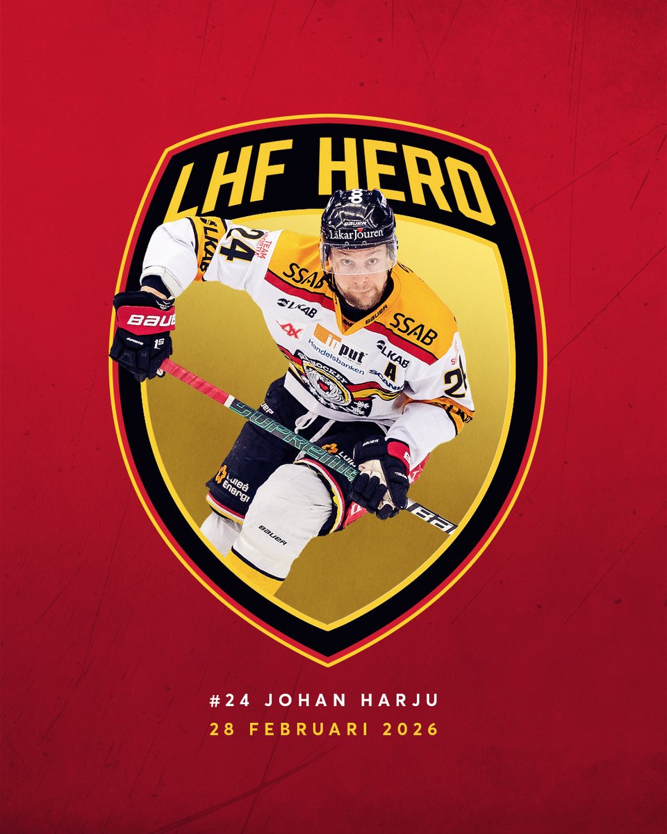 Johan Harju är vår nästa Luleå Hockey Hero! luleahockey.se/article/sbfata…

Han kommer att hyllas inför hemmamatchen mot Skellefteå, lördag den 28/2 i Coop Norrbotten Arena.

Vilka är dina bästa minnen av Johan som LHF-spelare?