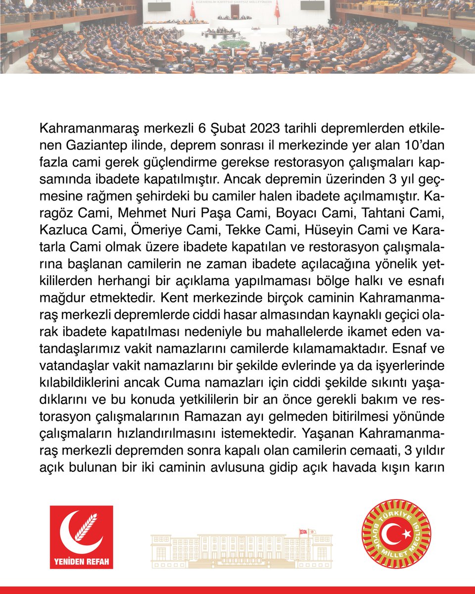 Yeniden Refah Partisi tweet media