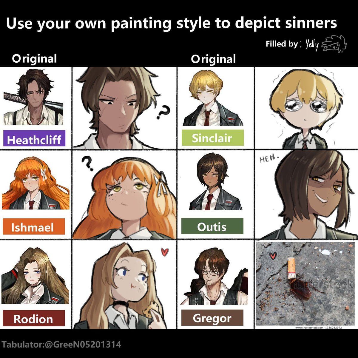 #LimbusCompany sinners.
i got a bit lazy with the Hong Lu one✌️