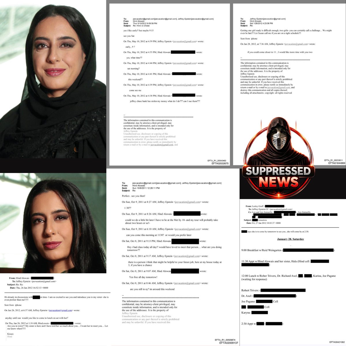 ⚡️🇦🇪🇺🇸BREAKING:

UAE diplomate Hind Al-Owais appointed as a Senior Adviser at the UN with the help of Epstein?

In one email she says:
“Are you in town?? My sister is here and I have told her so much about you…. I want her to meet you…. Let me know when!!!!!

Kisses
Hind”

 “am