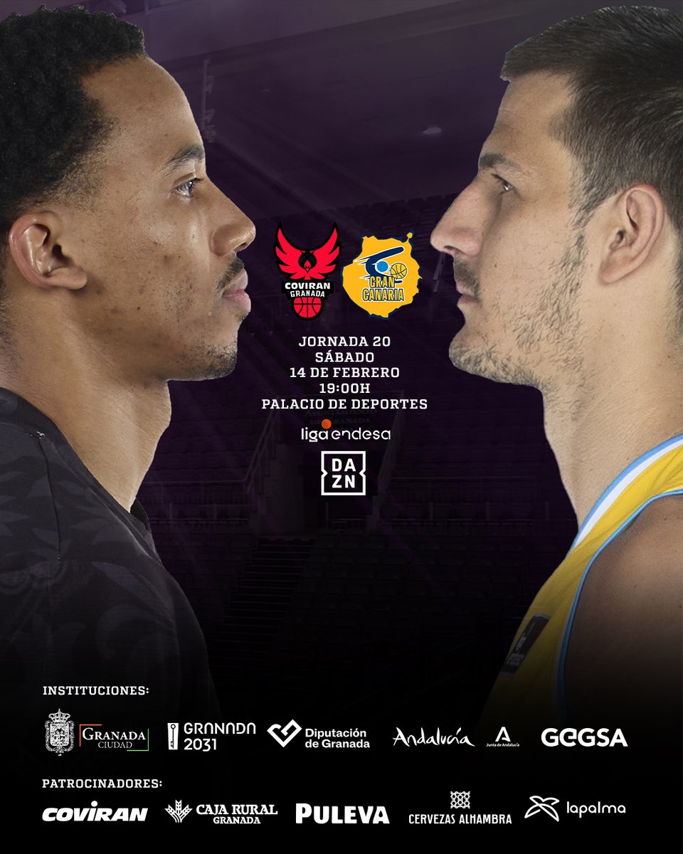 🏠 ¡Volvemos al Palacio! 

🗓️ Sábado, 14 de febrero. 
🕖 19:00h.
🆚 Dreamland <a href="/GranCanariaCB/">Dreamland Gran Canaria</a>.
🏆 <a href="/ACBCOM/">Liga Endesa</a>.
📍 Palacio de Deportes.
📺 <a href="/DAZN_ES/">DAZN España</a>.

#ContigoFundación