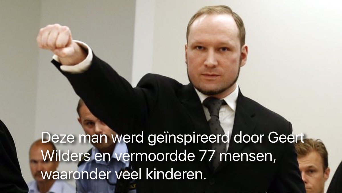 Anders Breivik liet zich inspireren door Martin Bosma en Geert Wilders. Hij vermoordde tientallen kinderen. Bij het FvD noemen ze Breivik “Goddelijk”. Bij JA21 knapten ze alleen af op het antisemitisme van FvD. BBB kan met allemaal overweg. We hebben een extreemrechts probleem.