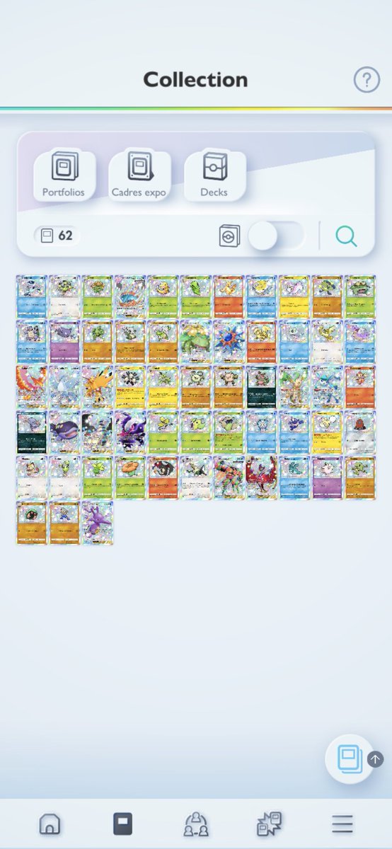 I found that there are accounts for the trainer, others for the FA, others for gold, and my account is for the shiny unfortunately...

#PokemonTCGPocket