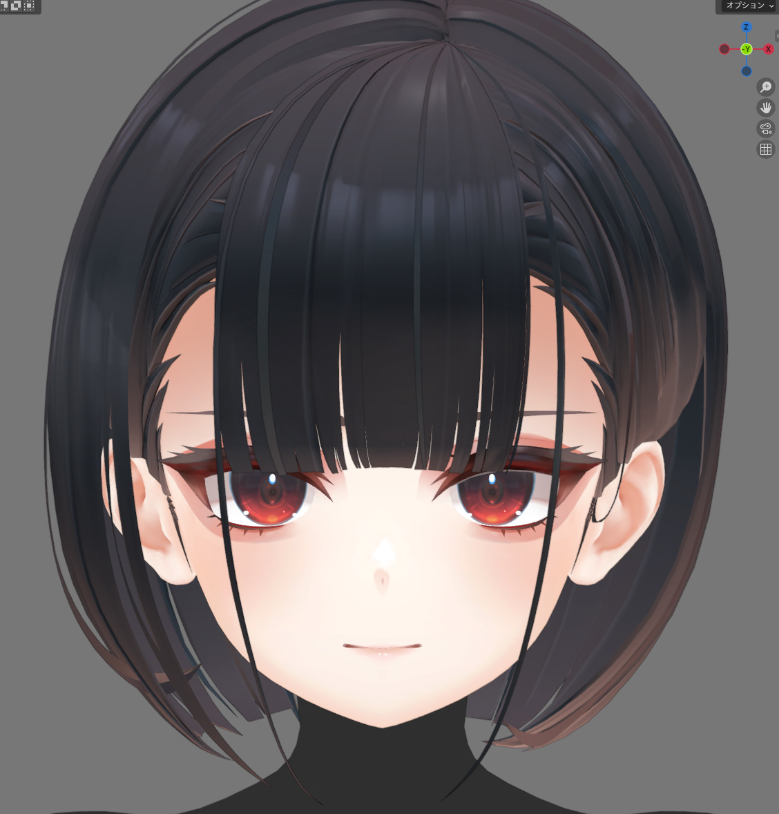 sasa_cafe_'s tweet image. 華夜さんアプデ作業中。お顔を少し触ったり、表情のシェイプキーも一部作り直しています。#vrc華夜