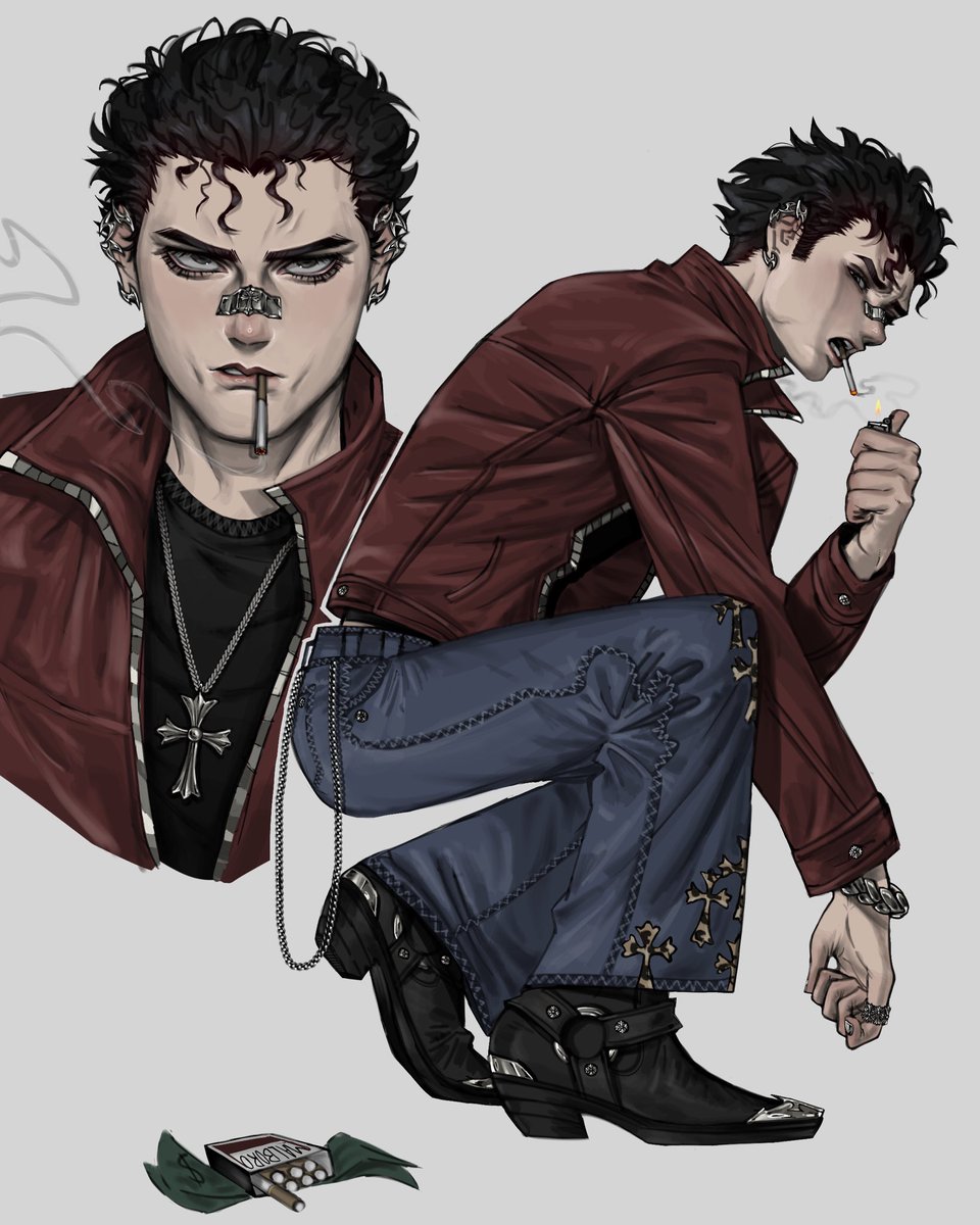 this_isanthony's tweet photo. Siolfor en full chrome hearts #art #digitalart #oc #drawing https://t.co/72YpwnpVGy