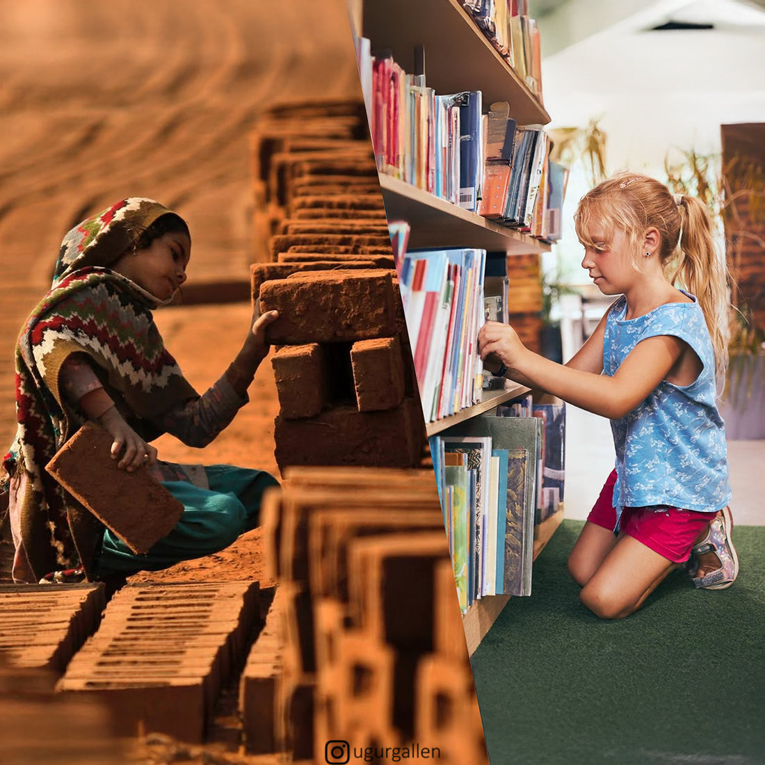 ugurgallen's tweet image. Pakistani Rimshah Ali, 12, arranges bricks as she works at a brick factory on the outskirts of Islamabad, Pakistan, Wednesday, Jan. 13, 2010.

Editorial Photo by Muhammed Muheisen @Muheisen81 / AP @AP 

#ParallelUniverses #Art #Collageart #Photojournalism #ArtForHumanity