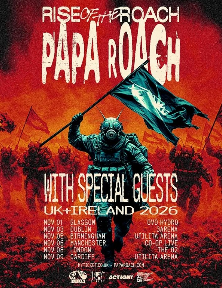 OVOHydro's tweet photo. ANNOUNCED π£
Papa Roach kick off their Rise of the Roach tour at the OVO Hydro on 1 November π₯
#OVOLive presale | 10am, Wed 11 Feb
Tickets on sale | 10am, Fri 13 Feb β‘οΈ https://t.co/DIHCe7PyYB https://t.co/jst26ovQi4