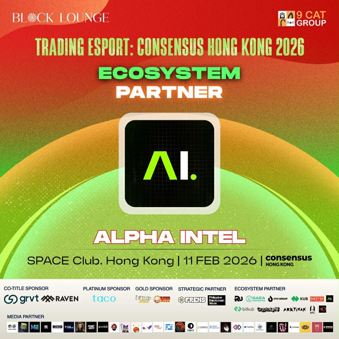 Proud to be an Ecosystem Partner at Trading Esport: Consensus Hong Kong 2026 🇭🇰

We’re excited to join BlockLounge x Cryptozonic at Consensus HK 2026 and connect with builders, traders, and Web3 leaders from around the world.

📍 SPACE Club, Hong Kong
🗓 Feb 11, 2026

Make sure