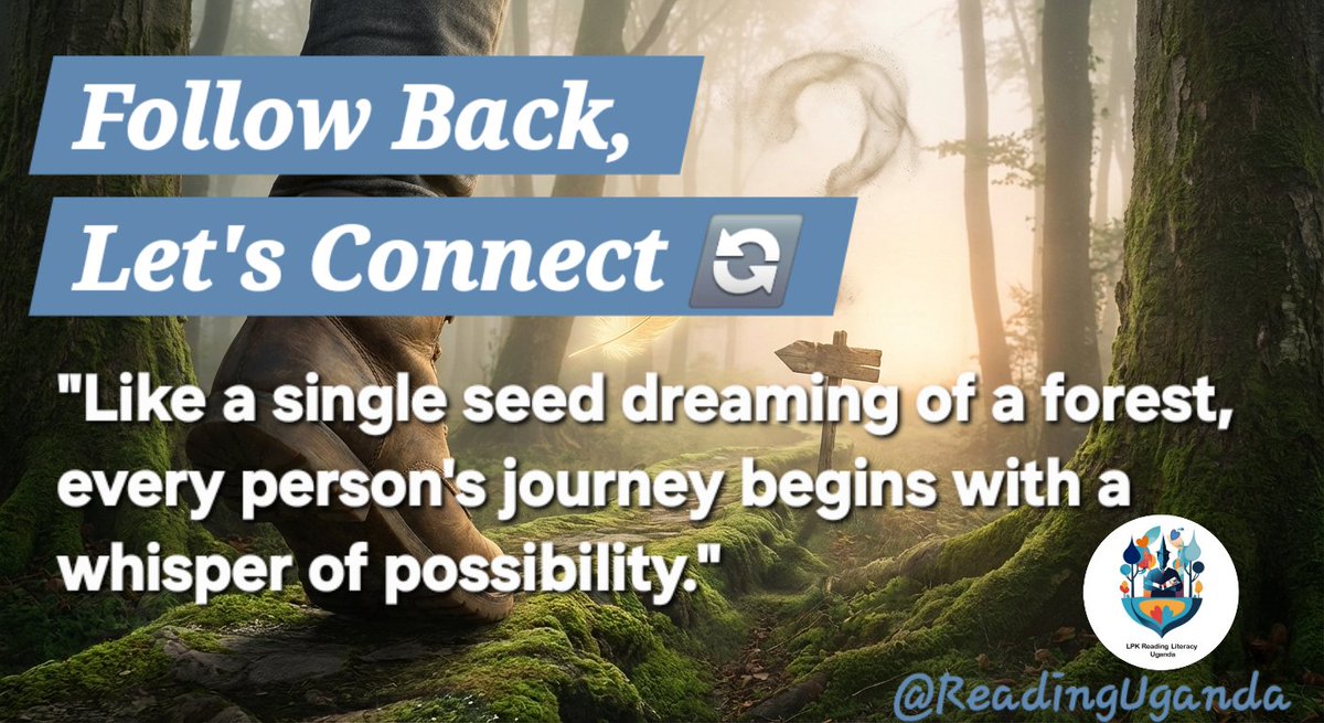 ReadingUganda's tweet photo. #Follow Back, Let's #Connect 
We create a canopy of support that shields and nurtures the future.
As a #community committed to this mission, Connect today.  Let’s grow our influence so that no person's story goes unwritten. 🌱❤️✨
#Follow4Follow
#NoDMs
#OnlyGrowth https://t.co/us7WT3gjCu