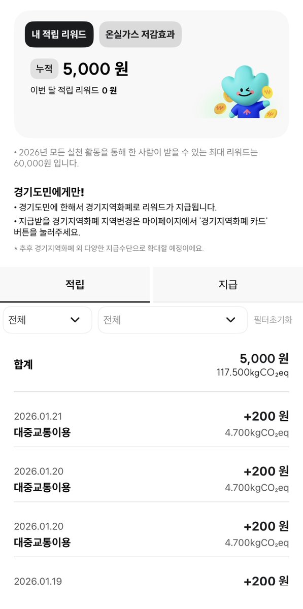 jettyvibe's tweet photo. 우선 [ 기후행동 기회소득 ] 어플을 다운 받으셔야 해요!

메인 화면에서 대중교통 이용 클릭 후 사용하는 교통카드 번호 입력하면 되는데요 !

매달 최대 5,000원 경기지역화폐로 리워드 적립 받을 수 있답니다 !

등록일��터 리워드 적립되니까 경기도민 레이디들은 어서 빨리 등록하셔서 손해보지 마시길 . .