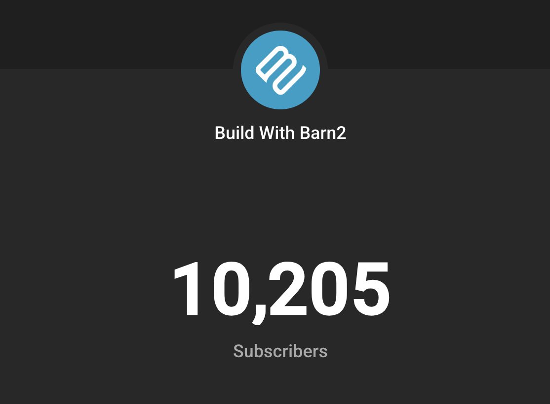 After 9 years and 353 videos, <a href="/Barn2Plugins/">Barn2 Plugins</a> now has 10,000 subscribers 🎉

Well done to our YouTuber <a href="/samwaines/">Sam Waines</a> 🏆

Subscribe here if you don't already: youtube.com/@buildwithbarn…