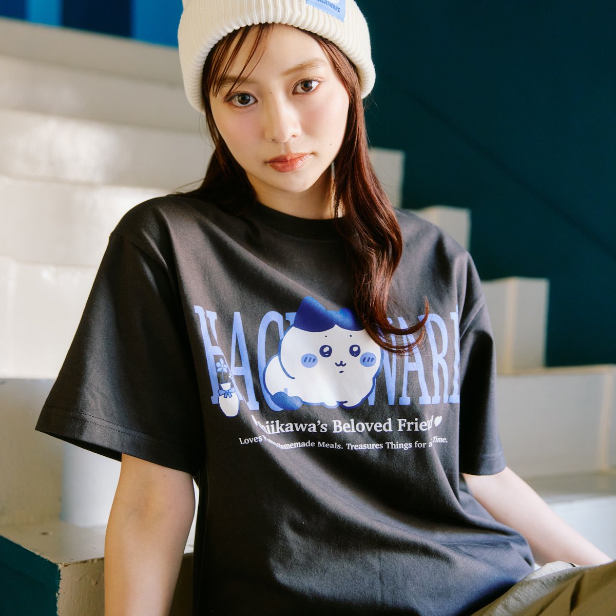 新商品／ 『Tシャツ ハチワレシリーズ』 （ホワイト、スミ） 📝2月18日