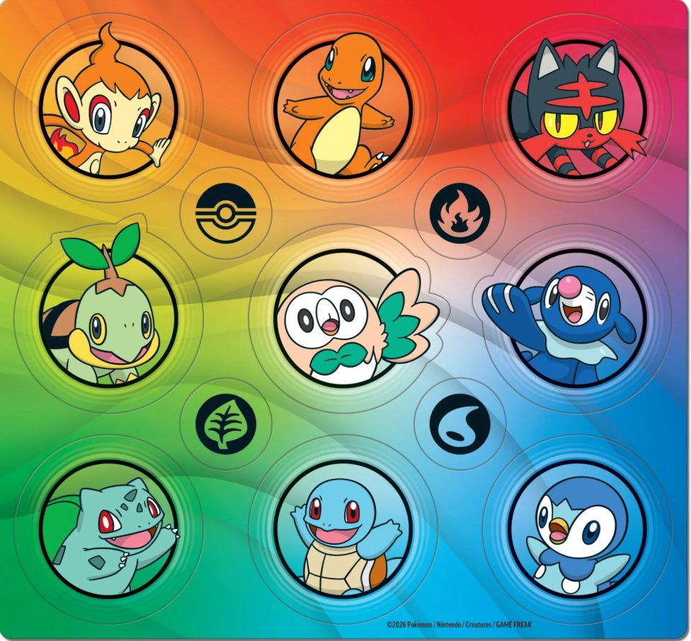 ポケモン30周年記念商品「First Partner Illustration Collection」も同じポケモンなので恐らくテキスト英語版も登場します

✅プロモカード全9種類(AR仕様)
・フシギダネ、ヒトカゲ、ゼニガメ
・ナエトル、ヒコザル、ポッチャマ
・モクロー、ニャビー、アシマリ

📅発売日：2026年3月20日

✅収録