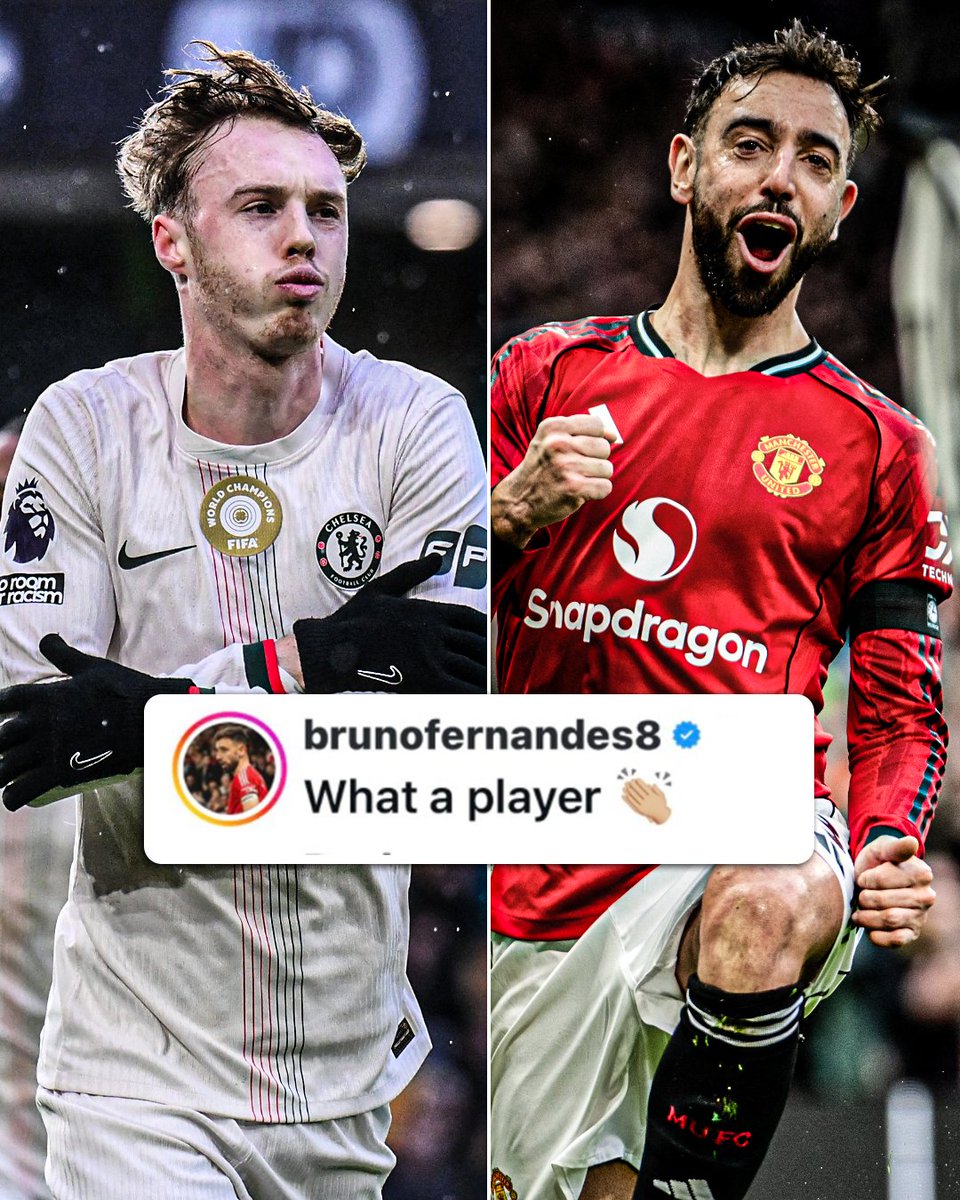 ESPNUK's tweet photo. Cole Palmer is the first player in Premier League history to score three hat-tricks in the first half of a match 😮
 
Even Bruno Fernandes had to show some love 🤝 https://t.co/hAV8OoqmhI