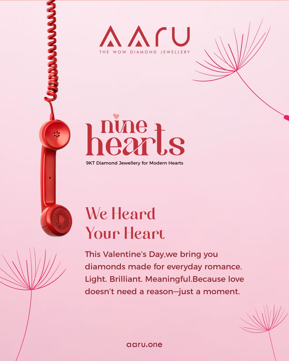 aarudiamond's tweet image. This Valentine's Day,we bring you diamonds made for everyday romance. Light. Brilliant. Meaningful. 

#aarudiamondjewellery #aarujewels #naturaldiamondjewellery #thewowdiamondjewellery #luxurybyaaru #indianjewellery #valentinesday #valentinesgift #valentinesmonth