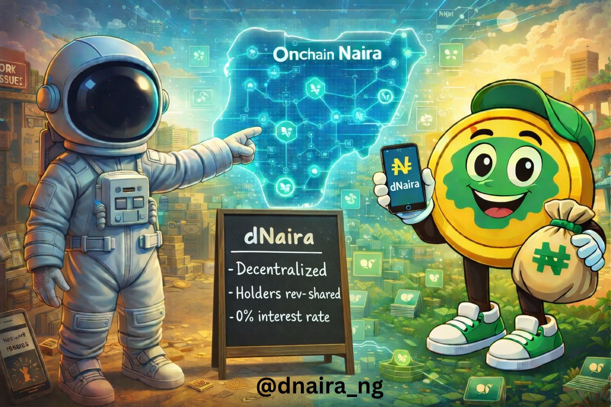 dNaira a decentralized medium of exchange wey fit handle everyday payments, savings, and on-chain commerce while staying naira-stable. 

From paying freelancers to moving value across borders, dNaira makes it simple and accessible.

𝗱𝗡𝗚𝗡 - Decentralization everywhere.