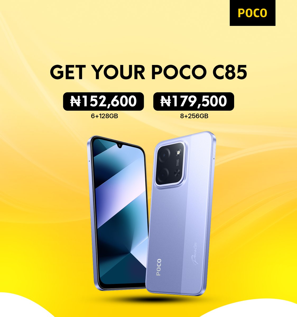 PocoNigeria's tweet photo. The price list may look different, but the
value stays elite. 📈
While prices are changing everywhere, POCO still
delivers the best deals in the game.
More value for your money. Always ahead of the curve.
📱💸
#POCONigeria #POCOX7Pro #POCOC71 #POCOM7
#Available #ShopNow https://t.co/pLI3k1wyUy