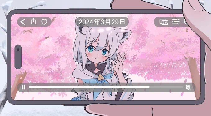 #私はこういう絵を描いています ボカロを題材にした白上を描いてたりします
