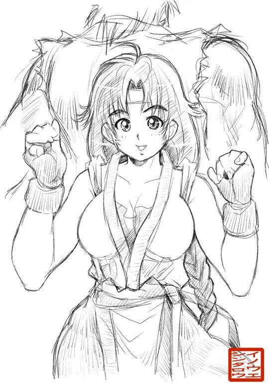 コトブキヤさんから今度出るフィギュア楽しみですね😊　#格ゲーキャラ描こうぜ