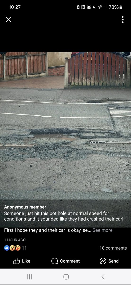 lee_unitt's tweet photo. @south_staffs sort the pot holes out in bilbrook and codsall ASAP,someone is going to get hurt very soon! #shameonyou #withholdcounciltax https://t.co/9PVdc1lens
