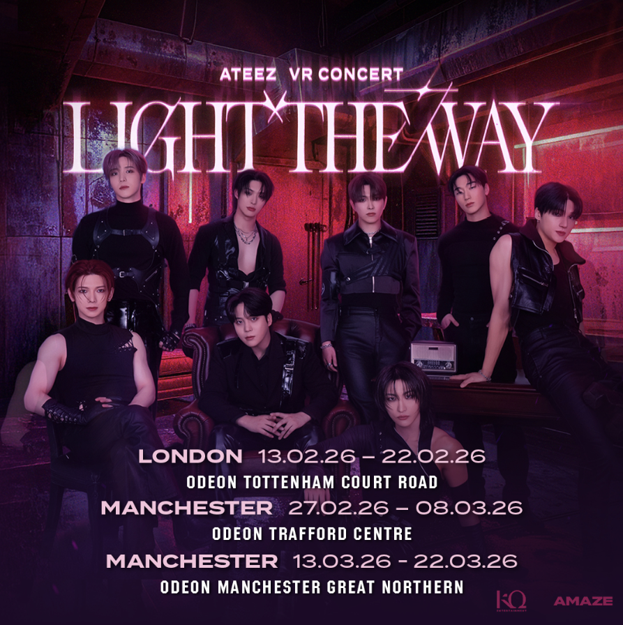 EuropeAteez's tweet photo. ATINY, ATEEZ VR CONCERT : LIGHT THE WAY
will be available in the UK ✨ 
Grab your tickets : https://t.co/NyrcrHGyLA 

@ATEEZofficial @AMAZE_VR @ODEONCinemas  
#ATEEZ #에이티즈 #ATEEZVRCONCERT #LIGHT_THE_WAY #AmazeVR #VRConcert https://t.co/T9k2ebKl14