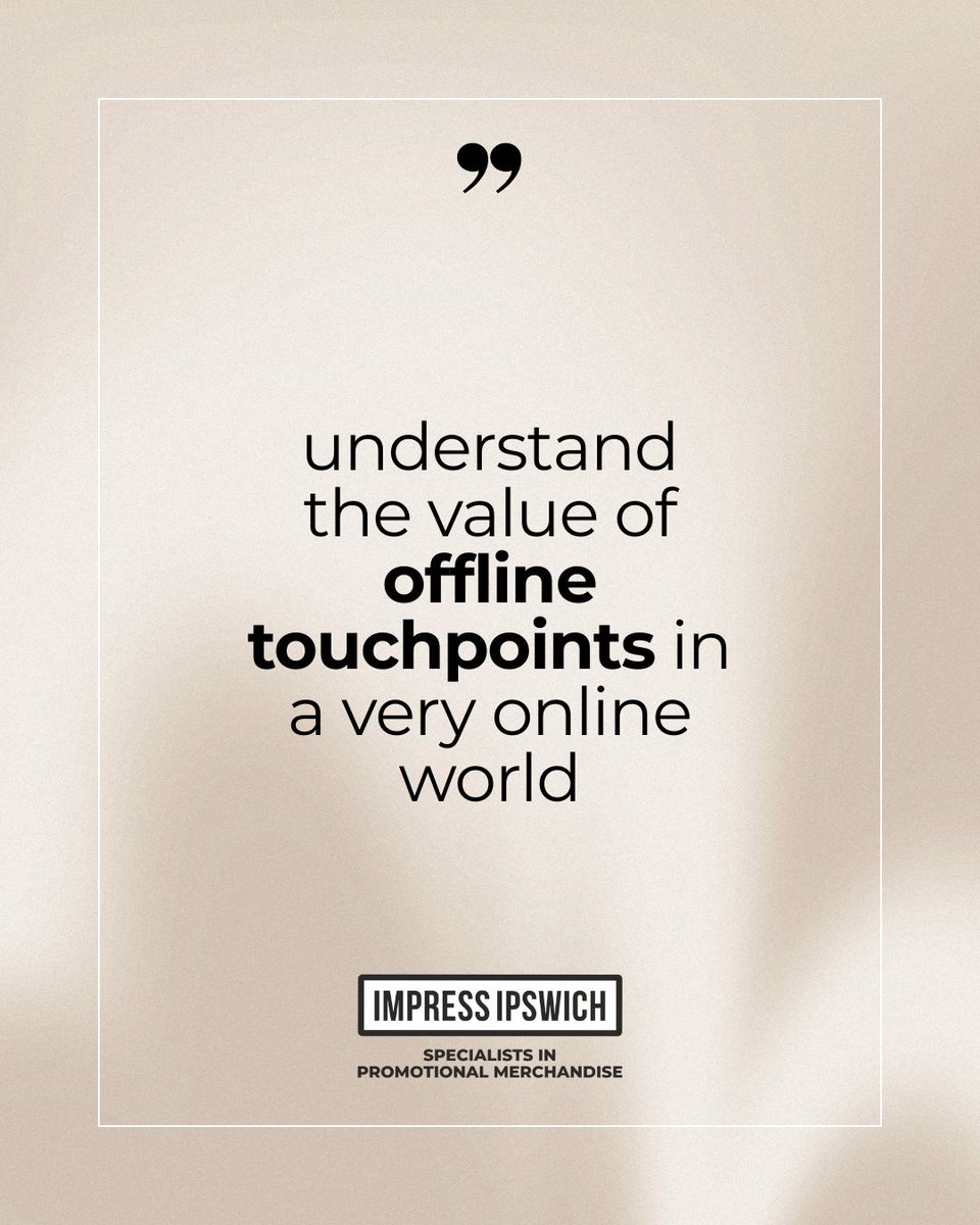 We scroll. We swipe. We forget. But a branded mug on your desk? A notebook in your bag? That stays.

Offline touchpoints work because they don’t interrupt - they exist.

Showing up in real life, again &amp; again, building familiarity without fighting for attention

#Marketing #Brand