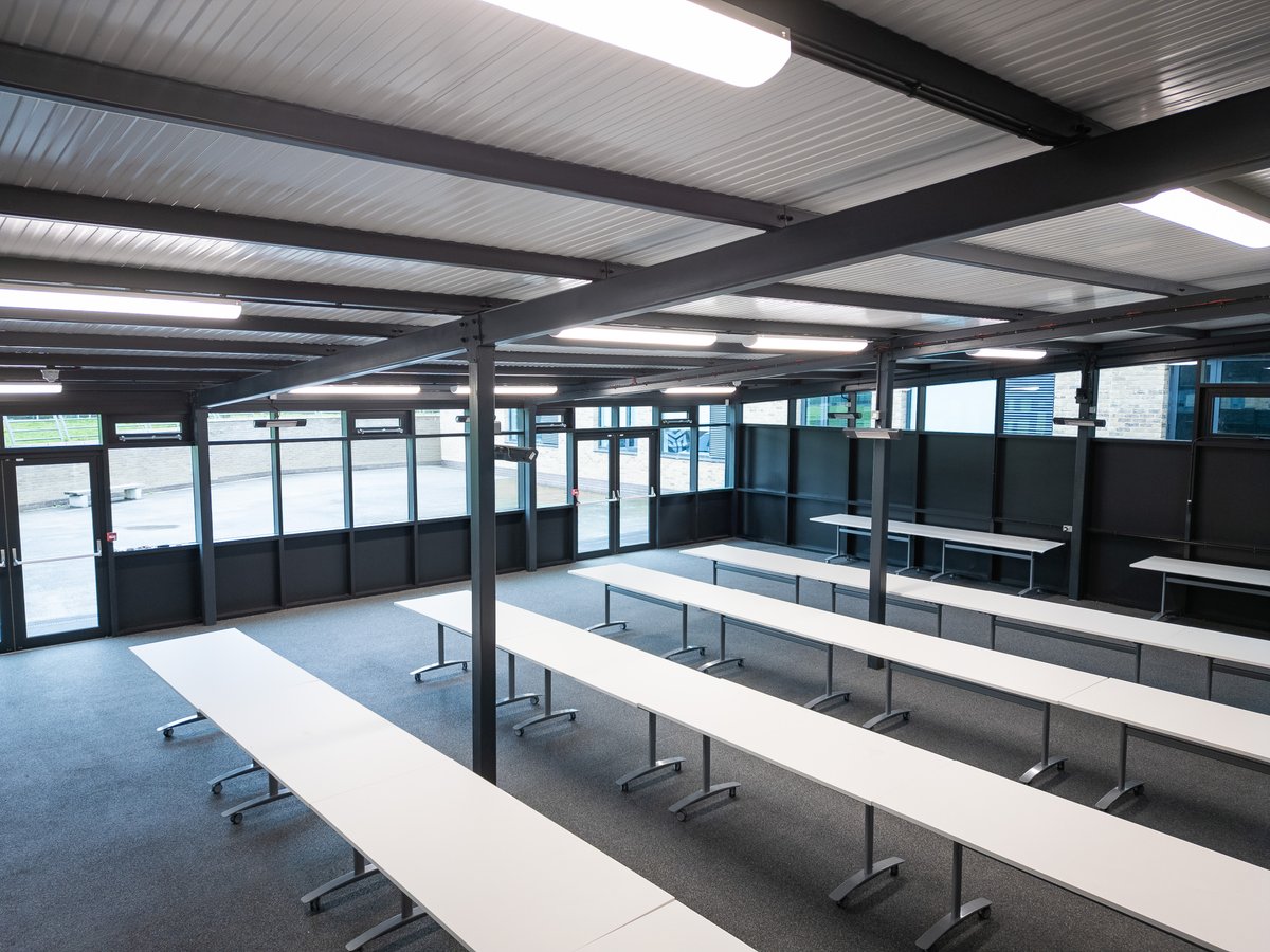aandslandscape's tweet photo. A lunchtime upgrade for Glossopdale School!

We’ve installed a warm, enclosed dining structure, giving pupils extra space to eat, socialise and unwind in comfort, whatever the weather.

A smart alternative to a full building extension, find out more: https://t.co/qWSG5gG6uF https://t.co/ZYhxLWacPy